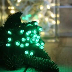 50-light 5mm Green LED Christmas Lights, Green Wire 6" Spacing -Decorative Lighting Store 5mm green led christmas lights 82718b