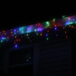 100-light Multicolor 5mm LED Icicle Lights, White Wire 10 100-light Multicolor 5mm LED Icicle Lights, White Wire -Decorative Lighting Store 5mm multi led icicle lights green wire