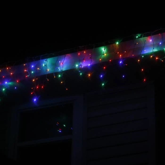 100-light Multicolor 5mm LED Icicle Lights, White Wire 6 100-light Multicolor 5mm LED Icicle Lights, White Wire - Image 4