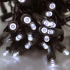 50-light 5mm Pure White LED Christmas Lights, 6" Spacing Brown Wire 1 50-light 5mm Pure White LED Christmas Lights, 6" Spacing Brown Wire -Decorative Lighting Store 5mm pure white brown wire b