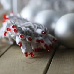 50-light 5mm Red LED Christmas Lights, 4" Spacing White Wire 13 50-light 5mm Red LED Christmas Lights, 4" Spacing White Wire -Decorative Lighting Store 5mm red white wire led christmas lights 82718a 20 281 29