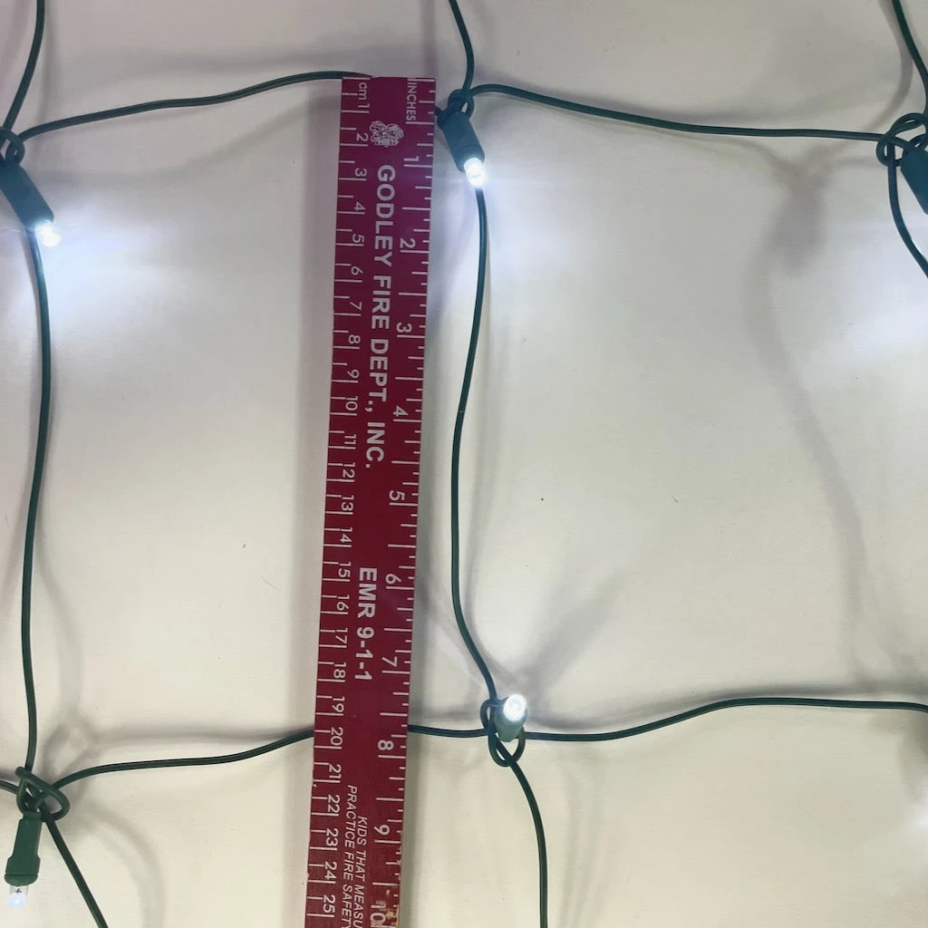 100-light Pure White 5mm LED Net Lights, Green Wire 10 100-light Pure White 5mm LED Net Lights, Green Wire - Image 8