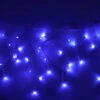 100-light Blue 5mm LED Icicle Lights, White Wire -Decorative Lighting Store blue 5mm led icicle lights white wire c