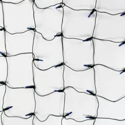 100-light M5 Blue LED Net Lights, Green Wire -Decorative Lighting Store blue M5 LED net lights b 1