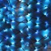 150-bulb Blue Net Lights, Green Wire -Decorative Lighting Store blue glass net lights c