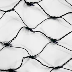 150-bulb Blue Net Lights, Green Wire -Decorative Lighting Store blue glass net lights d