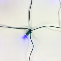 100-light Blue 5mm LED Net Lights, Green Wire -Decorative Lighting Store blue led net 5mm l3