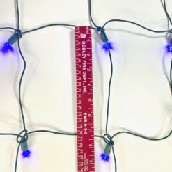 100-light Blue 5mm LED Net Lights, Green Wire -Decorative Lighting Store blue lede net 5mm l5