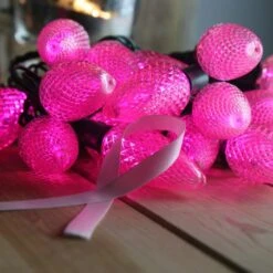 25-light C9 Pink LED Christmas Lights, 8" Spacing Green Wire 10 25-light C9 Pink LED Christmas Lights, 8" Spacing Green Wire -Decorative Lighting Store c9 pink led christmas lights ribbon