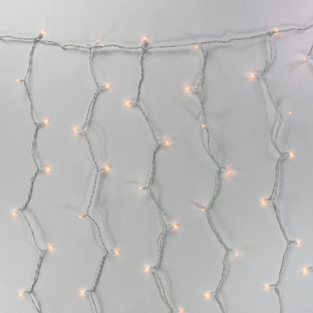8-Foot Glass Curtain Lights Clear Bulbs White Wire 2 8-Foot Glass Curtain Lights Clear Bulbs White Wire