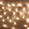 150-bulb Clear Glass Icicle Lights, White Wire -Decorative Lighting Store clear glass icicle lights white wire c