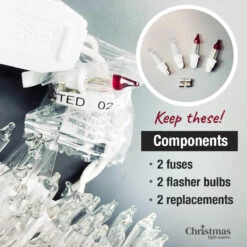 100-bulb White Mini Lights, 2.5" Spacing Red Wire -Decorative Lighting Store cls mini lights components 2530c2d1 74f0 4be4 82c6 20a7811ef17c