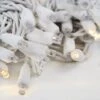 50-light 5mm Warm White Strobe LED Christmas Lights, 4" Spacing White Wire 2 50-light 5mm Warm White Strobe LED Christmas Lights, 4" Spacing White Wire -Decorative Lighting Store cls strobe lights white white