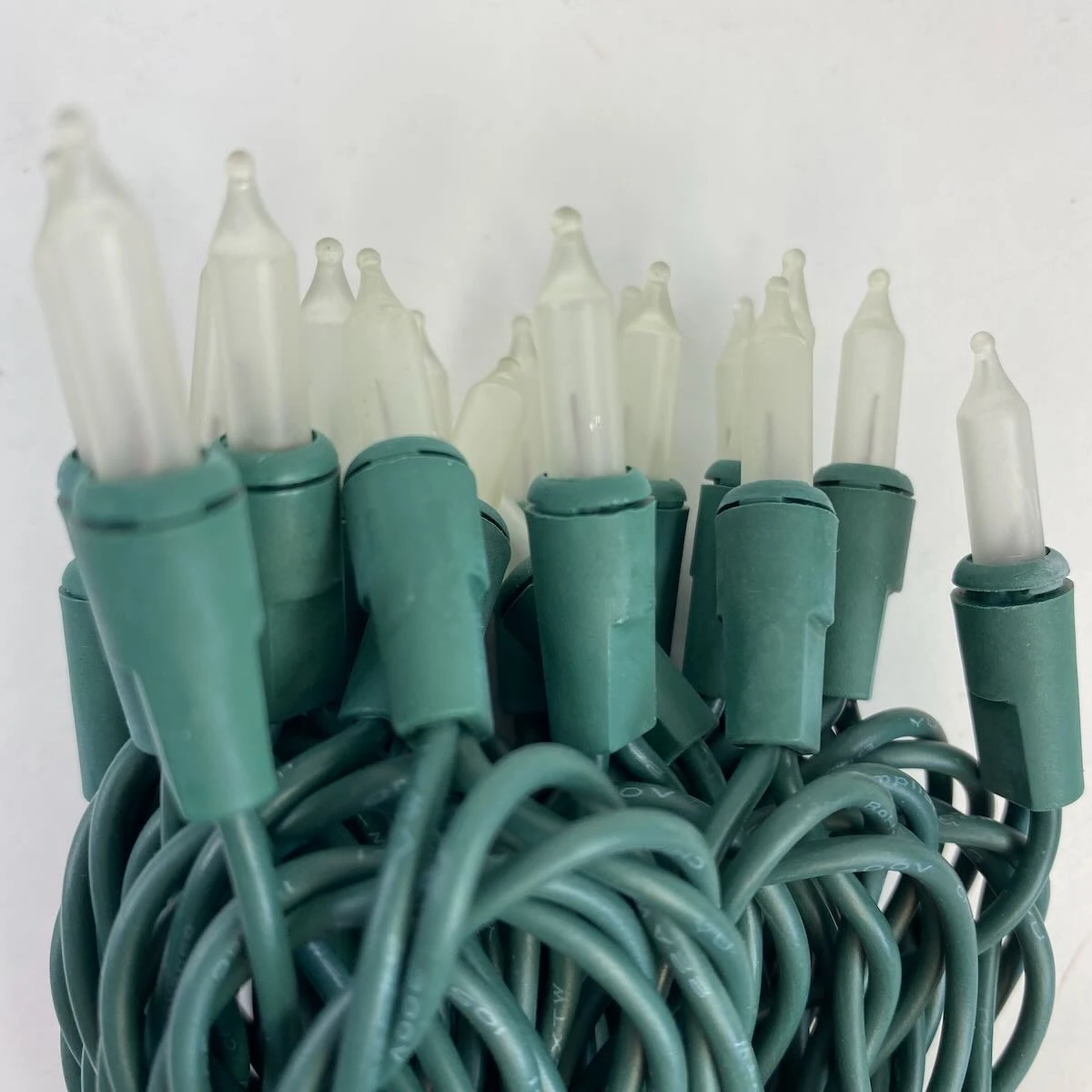 100-bulb Frost Mini Lights, 4" Spacing, Green Wire 4 100-bulb Frost Mini Lights, 4" Spacing, Green Wire - Image 2