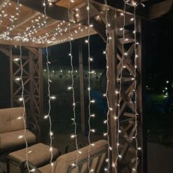 6-Foot Glass Curtain Lights Clear Bulbs White Wire 17 6-Foot Glass Curtain Lights Clear Bulbs White Wire -Decorative Lighting Store glass curtain lights white wire