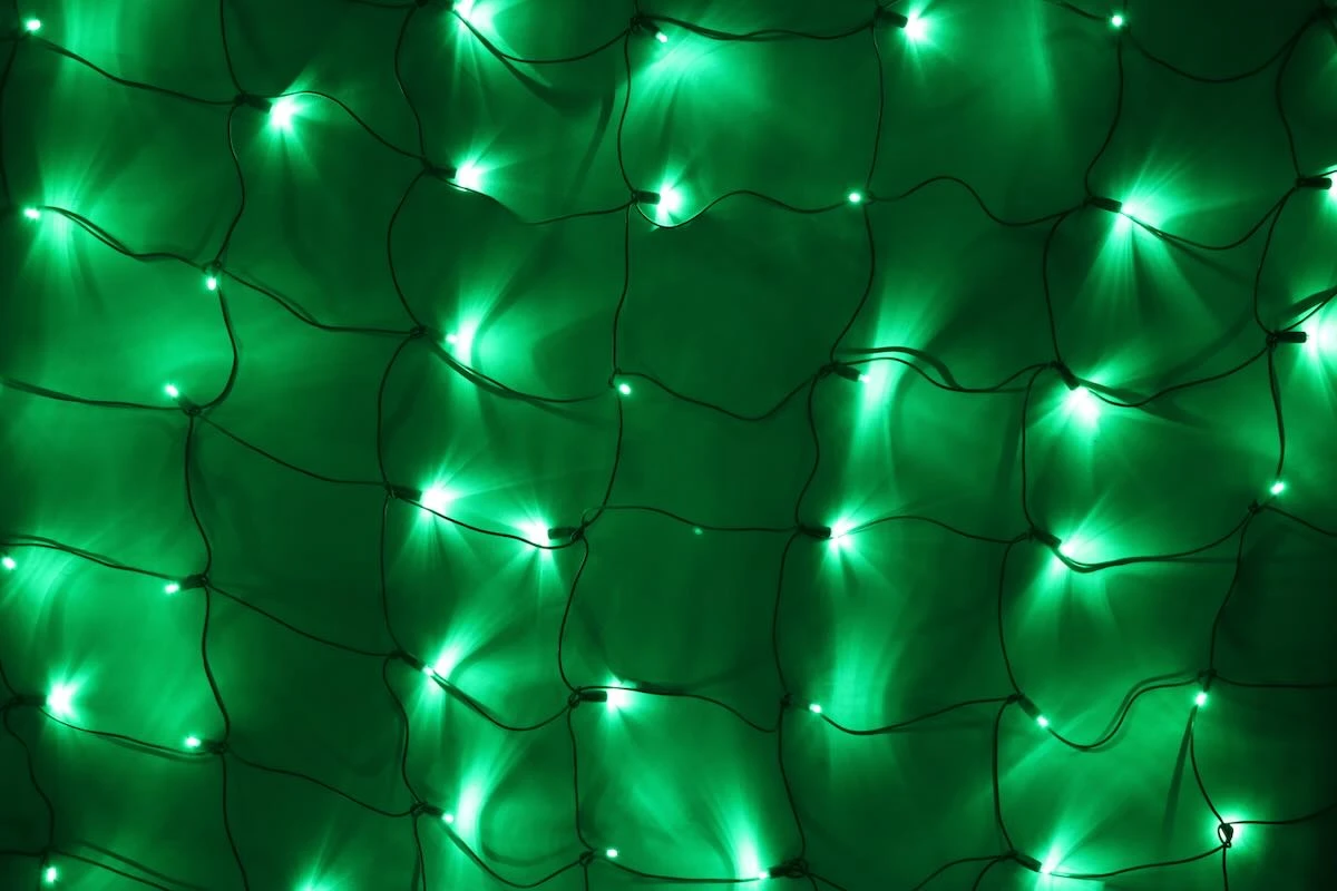 100-light M5 Green LED Net Lights, Green Wire 4 100-light M5 Green LED Net Lights, Green Wire - Image 2