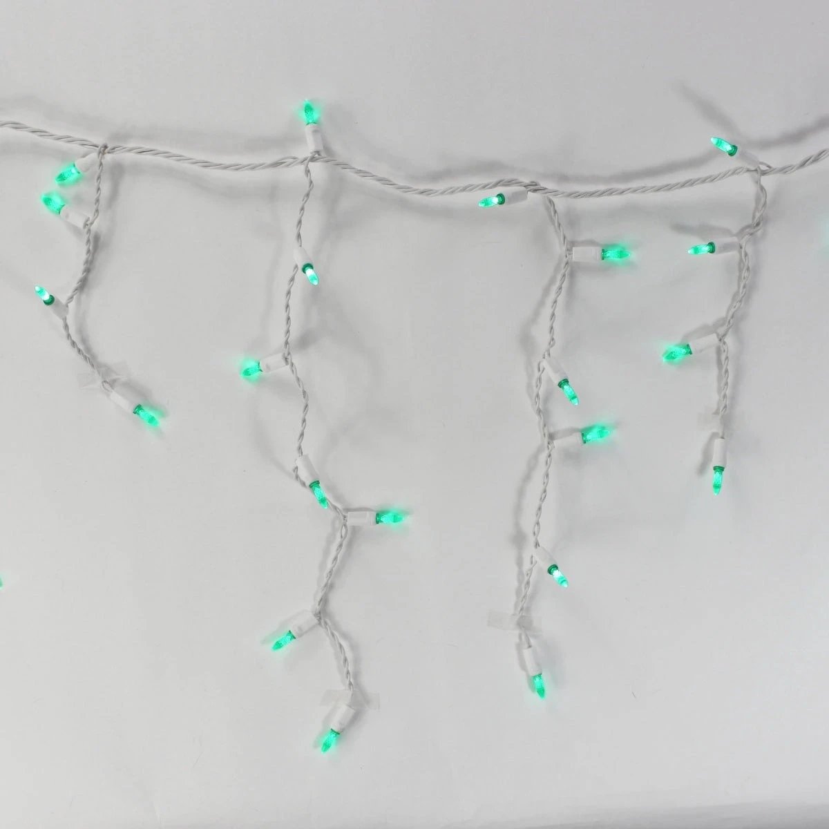 100-light M5 Green LED Icicle Lights, White Wire 4 100-light M5 Green LED Icicle Lights, White Wire - Image 2
