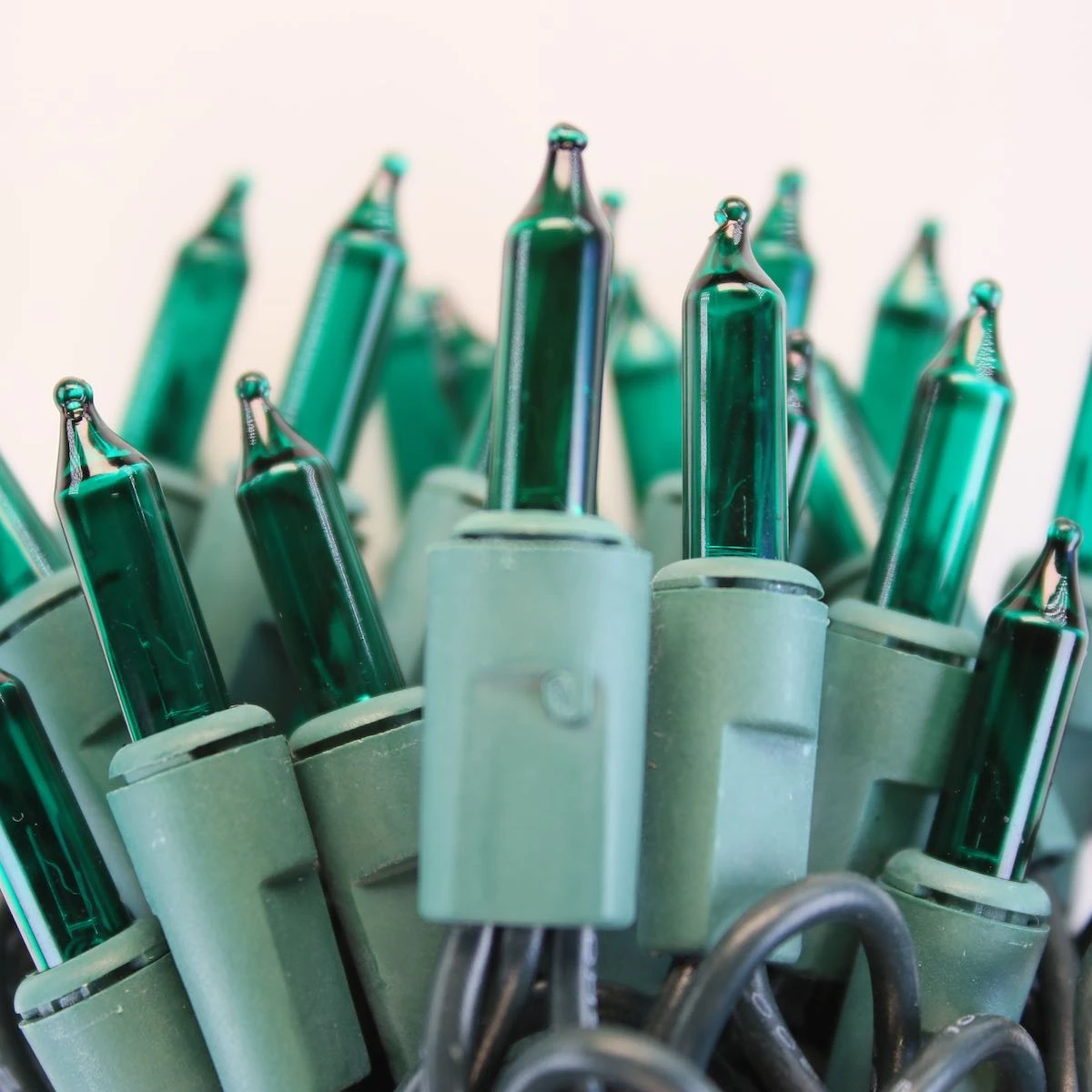 100-bulb Green Mini Lights, 6" Spacing, Green Wire 4 100-bulb Green Mini Lights, 6" Spacing, Green Wire - Image 2