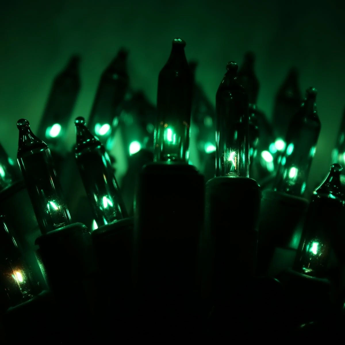 100-bulb Green Mini Lights, 6" Spacing, Green Wire 5 100-bulb Green Mini Lights, 6" Spacing, Green Wire - Image 3