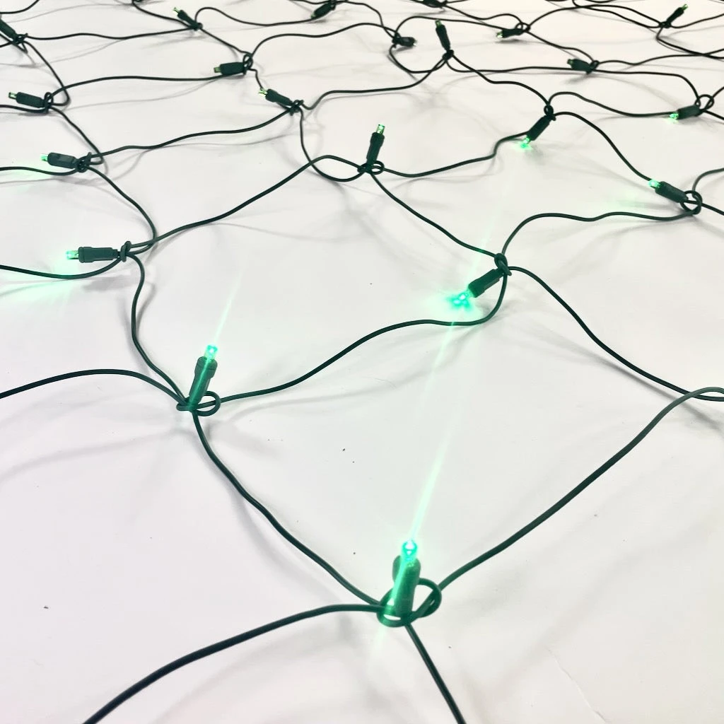 100-light Green 5mm LED Net Lights, Green Wire 6 100-light Green 5mm LED Net Lights, Green Wire - Image 4