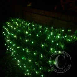 150-bulb Green Net Lights, Green Wire -Decorative Lighting Store green net lights hedge