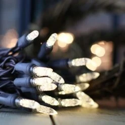 50-light M5 Warm White LED Christmas Lights, 6" Spacing Brown Wire -Decorative Lighting Store m5 warm white brown wire led christmas light 82818 89bffe39 af72 4d4f 8cc3 5a4f796f0948