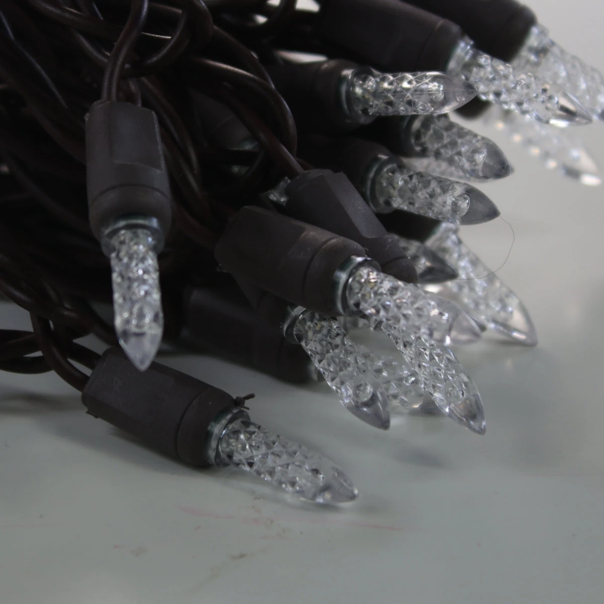 50-light M5 Warm White LED Christmas Lights, 4" Spacing Brown Wire 4 50-light M5 Warm White LED Christmas Lights, 4" Spacing Brown Wire - Image 2