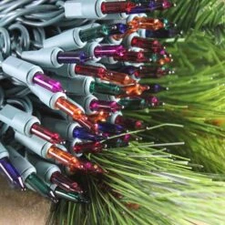 100-bulb Multicolor Mini Lights, 4" Spacing, Green Wire -Decorative Lighting Store multi christmas tree lights green wire 090518b 7507bc66 01a0 4f29 a11d d1c85df92795