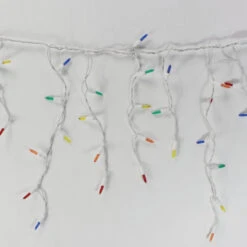 100-light M5 Multicolor LED Icicle Lights, White Wire 11 100-light M5 Multicolor LED Icicle Lights, White Wire -Decorative Lighting Store multicolor M5 led icicle lights white wire a