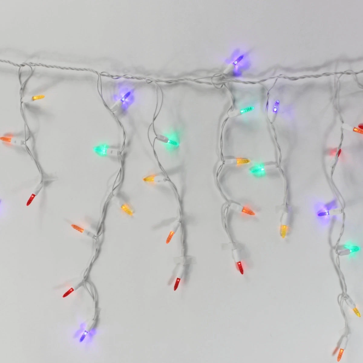 100-light M5 Multicolor LED Icicle Lights, White Wire 4 100-light M5 Multicolor LED Icicle Lights, White Wire - Image 2