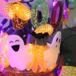 25-light C9 Orange LED Christmas Lights, 8" Spacing Green Wire -Decorative Lighting Store orange c9 led christmas lights 101718