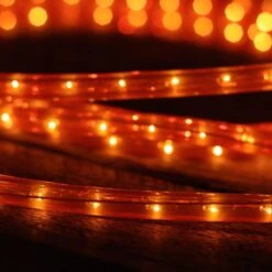 1/2" Orange Incandescent Rope Lights -Decorative Lighting Store orange incnadescent rope light 918