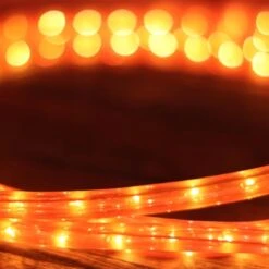 1/2" Orange Incandescent Rope Lights -Decorative Lighting Store orange rope light close up 9 18