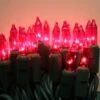 100-bulb Pink Mini Lights, 6" Spacing, Green Wire 2 100-bulb Pink Mini Lights, 6" Spacing, Green Wire -Decorative Lighting Store pink mini lights green wire b
