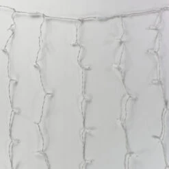 8-foot LED Curtain Lights Pure White On White Wire 8 8-foot LED Curtain Lights Pure White On White Wire -Decorative Lighting Store pure white led curtain lights white wire a