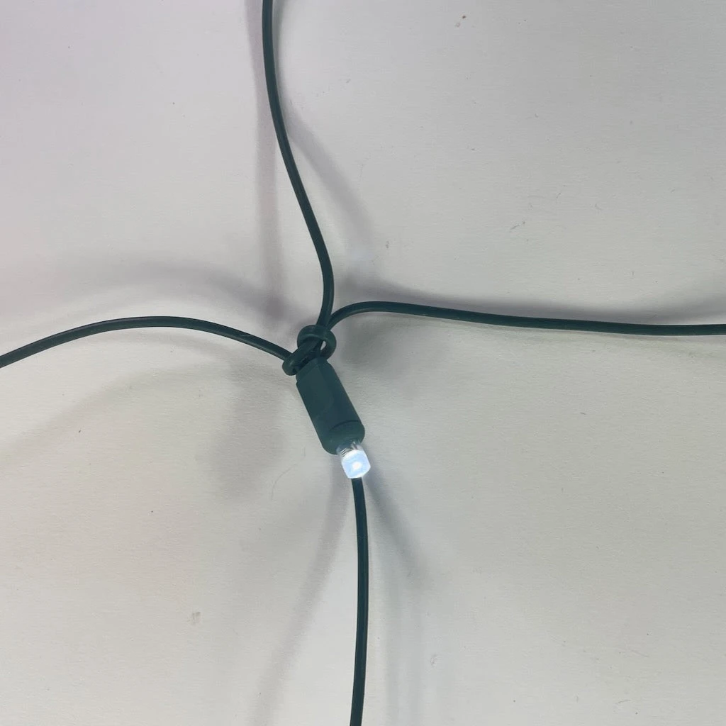 100-light Pure White 5mm LED Net Lights, Green Wire 7 100-light Pure White 5mm LED Net Lights, Green Wire - Image 5