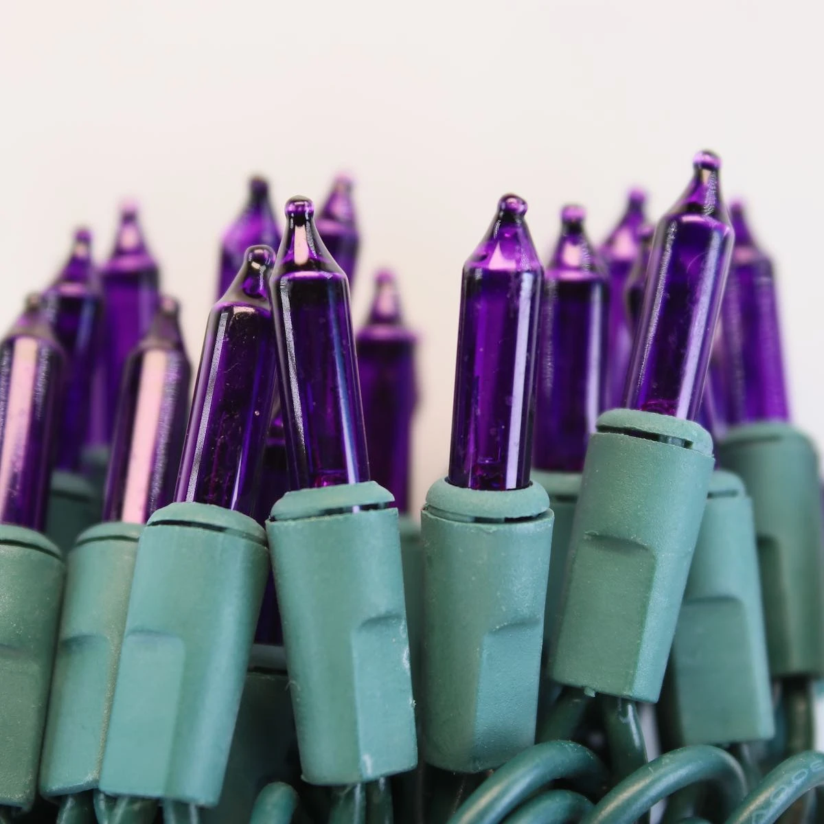 100-bulb Purple Mini Lights, 6" Spacing, Green Wire 4 100-bulb Purple Mini Lights, 6" Spacing, Green Wire - Image 2