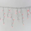 100-light Red 5mm LED Icicle Lights, White Wire -Decorative Lighting Store red 5mm led icicle lights white wire b