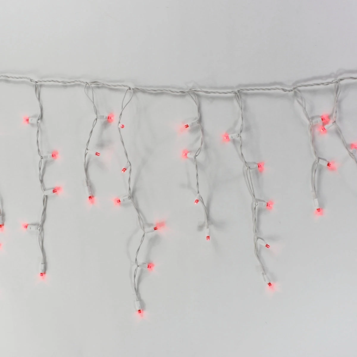 100-light Red 5mm LED Icicle Lights, White Wire 3 100-light Red 5mm LED Icicle Lights, White Wire