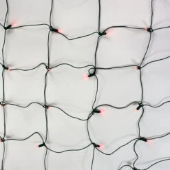150-bulb Red Net Lights, Green Wire -Decorative Lighting Store red 5mm led net lights 2 2 97dc1770 d78f 47c7 ba5c b1ffe2c65811