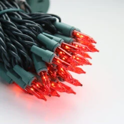 100-bulb Red Mini Lights, 4" Spacing, Green Wire -Decorative Lighting Store red mini lights green wire b b12230d9 bc59 4f82 ba67 d17454fb3f40