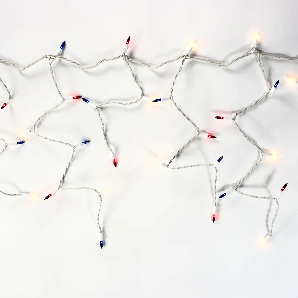 150-bulb Red White Blue Glass Icicle Lights, White Wire 5 150-bulb Red White Blue Glass Icicle Lights, White Wire - Image 3