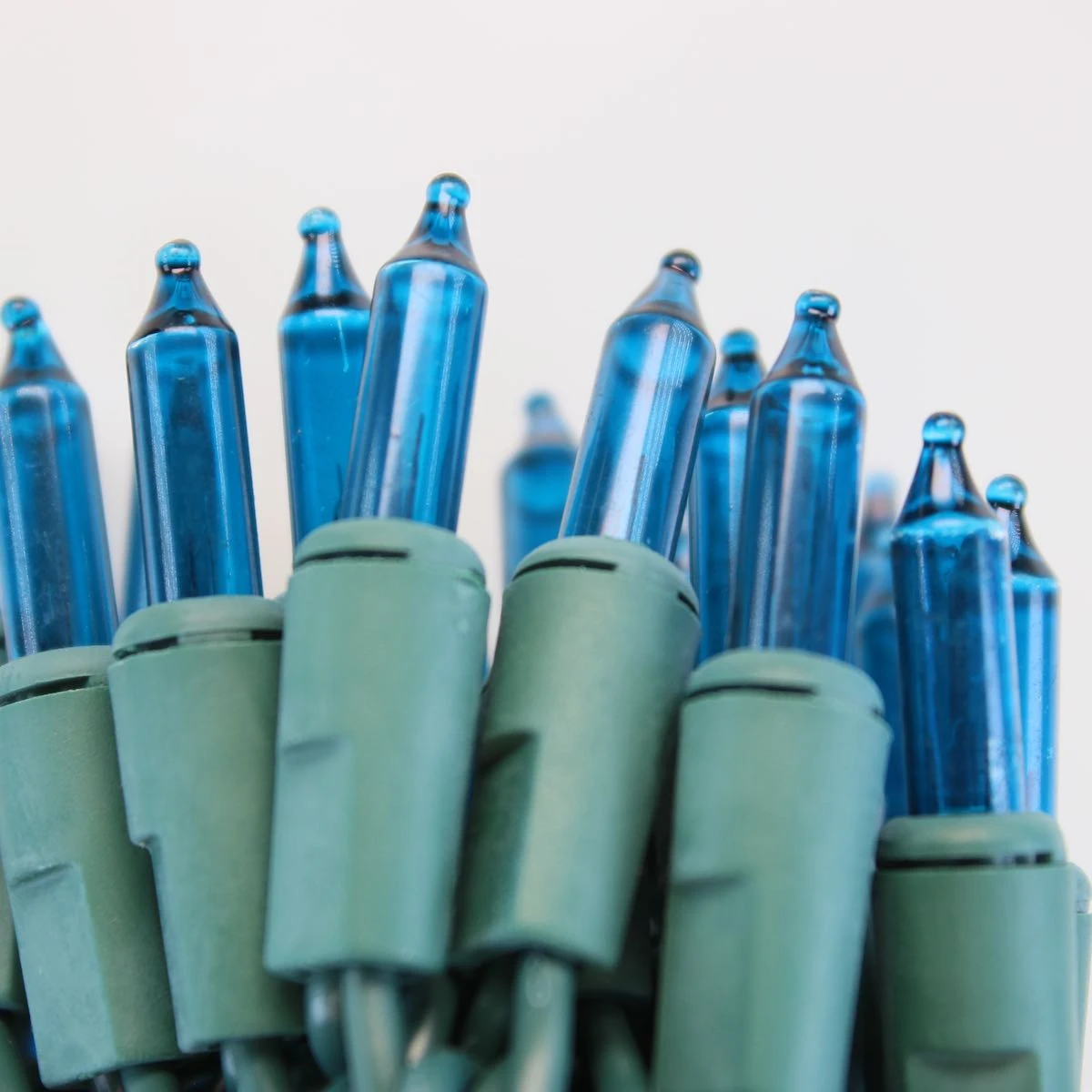 100-bulb Teal Mini Lights, 6" Spacing, Green Wire 4 100-bulb Teal Mini Lights, 6" Spacing, Green Wire - Image 2