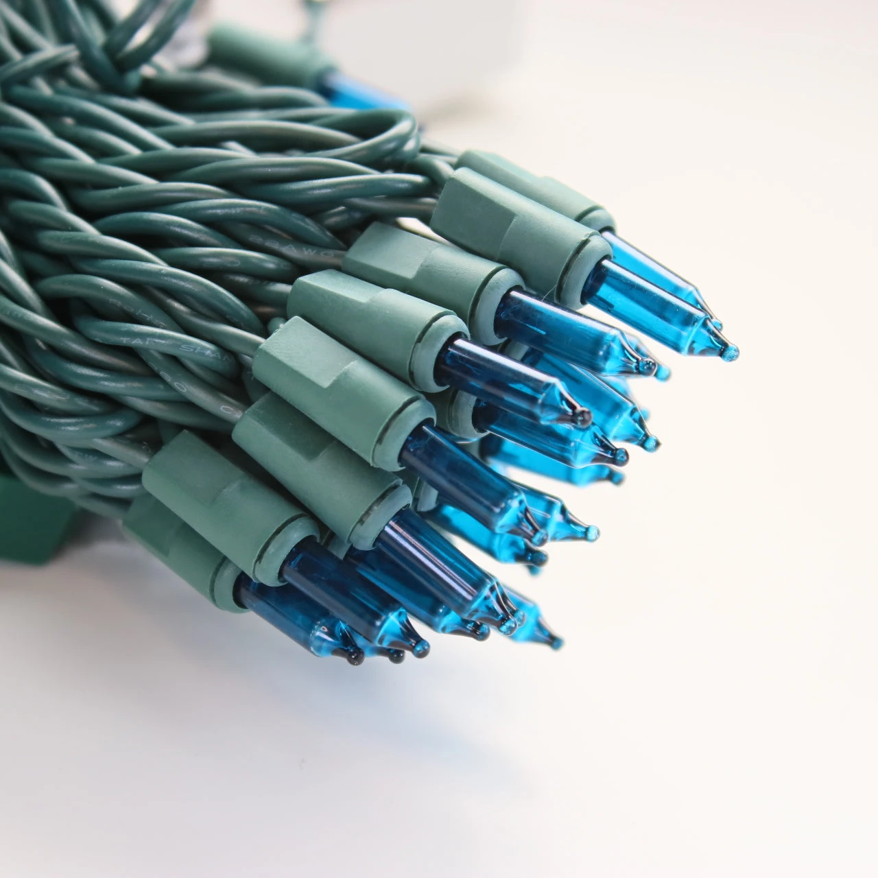 100-bulb Teal Mini Lights, 6" Spacing, Green Wire 8 100-bulb Teal Mini Lights, 6" Spacing, Green Wire - Image 6