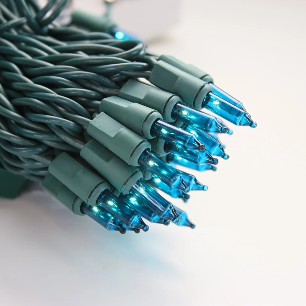 100-bulb Teal Mini Lights, 6" Spacing, Green Wire 7 100-bulb Teal Mini Lights, 6" Spacing, Green Wire - Image 5