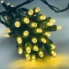 50-light 5mm Warm White Twinkling LED Christmas Lights, 6" Spacing Green Wire -Decorative Lighting Store warm white 5mm led