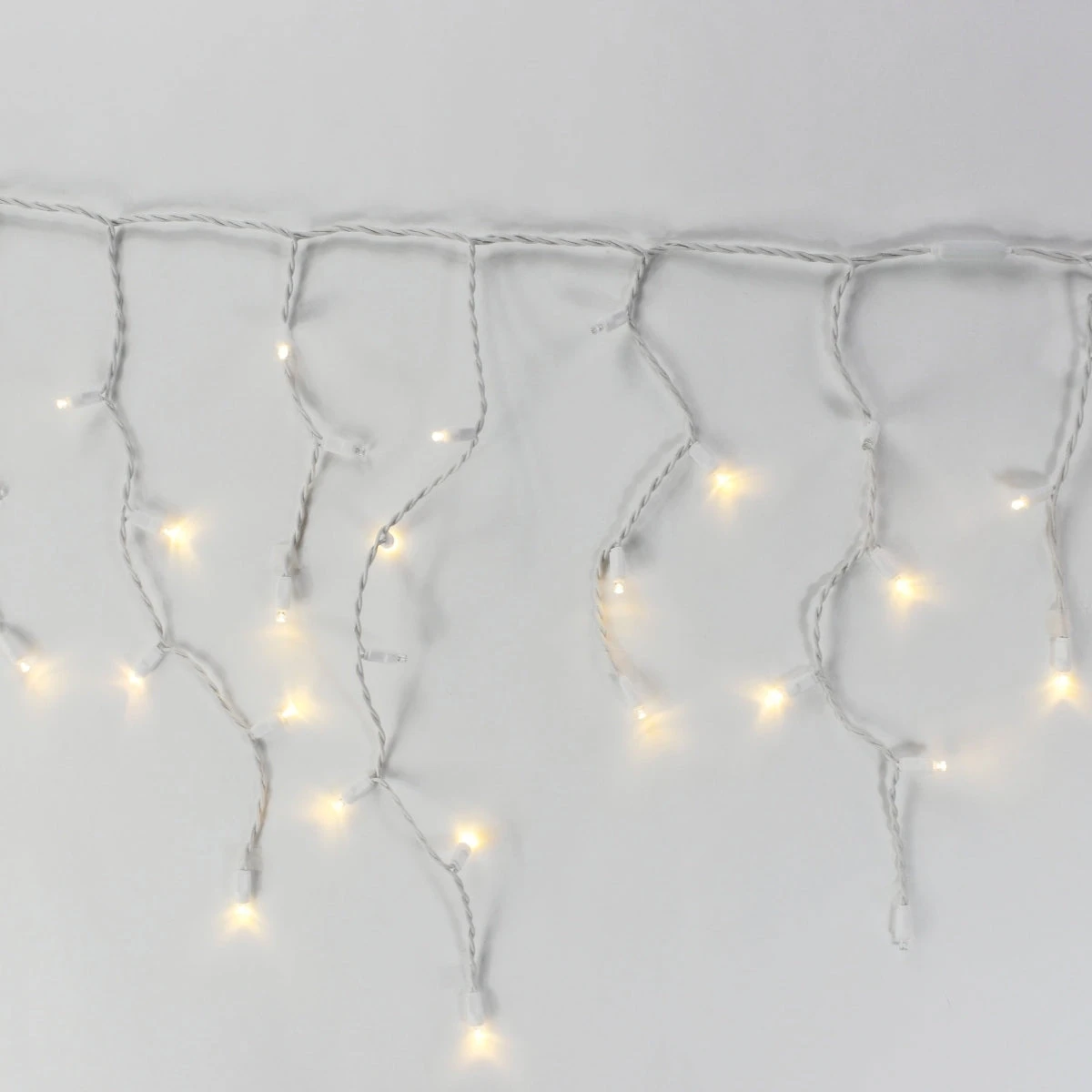 100-light Warm White 5mm LED Icicle Lights, White Wire 4 100-light Warm White 5mm LED Icicle Lights, White Wire - Image 2