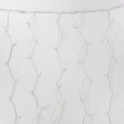 8-foot LED Curtain Lights Warm White On White Wire -Decorative Lighting Store warm white led curtain lights white wire a