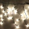 100-light M5 Warm White LED Icicle Lights, Green Wire -Decorative Lighting Store warm white m5 led icicle green wire 3