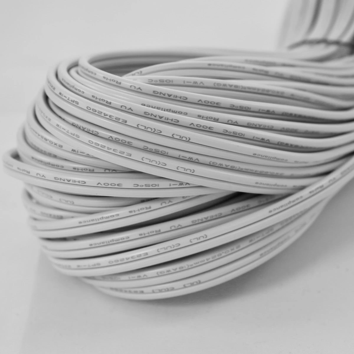 100' Cord 18 AWG SPT-1 Wire, White 4 100' Cord 18 AWG SPT-1 Wire, White - Image 2